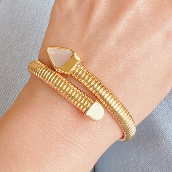 Gold layered ankle bracelets, shown on persons ankle, sold by Reef Love