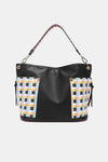 Women’s Three piece handbag set includes a Large Shoulder Bag, a Solid Bag, and a charming Heart Coin Pouch.