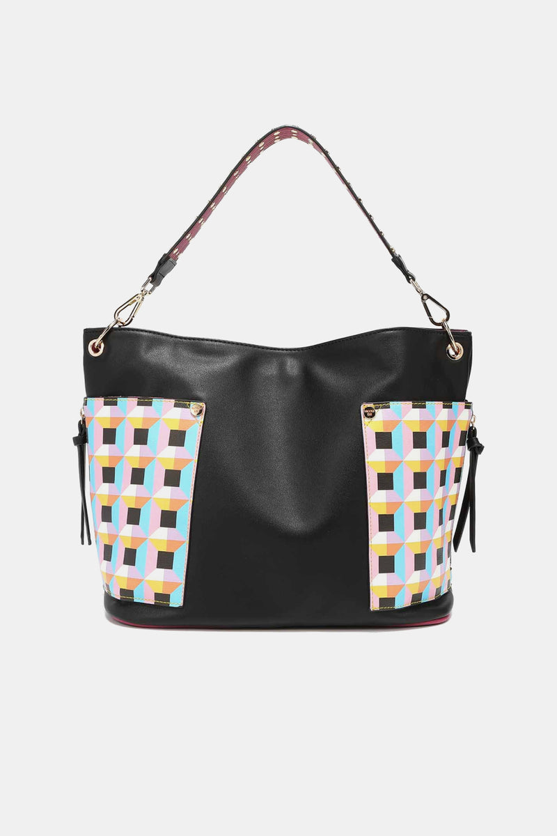 Women’s Three piece handbag set includes a Large Shoulder Bag, a Solid Bag, and a charming Heart Coin Pouch.
