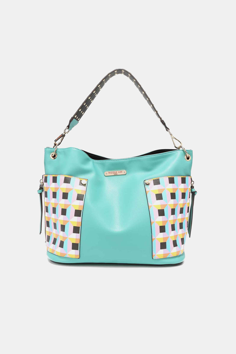 Women’s Three piece handbag set includes a Large Shoulder Bag, a Solid Bag, and a charming Heart Coin Pouch.
