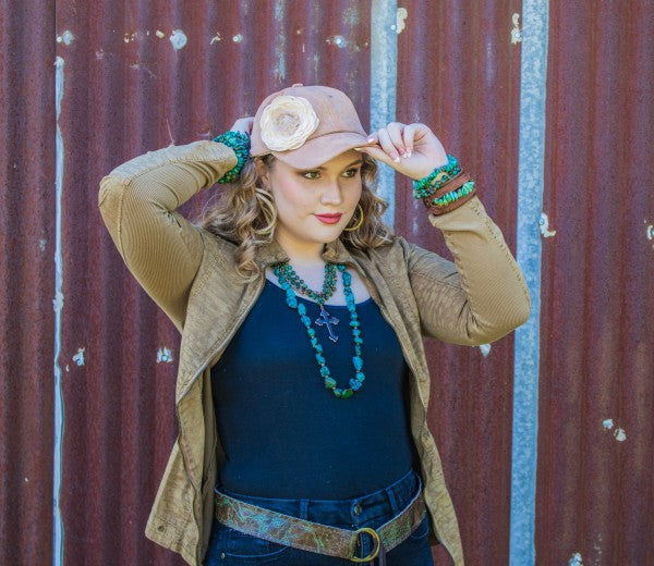 African Turquoise Triple Strand Bracelet-The Jewelry Junkie-Reef Love