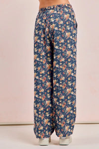 Shop Washed Floral Print Wide Leg Jeans-Boho meets vintage in these Floral Print Wide Leg Jeans featuring a high-waist, relaxed fit, soft floral denim with a touch of stretch. Style meets comfort.-Reef Love Boho-Chic Boutique