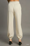 Drawstring Jogger Pants with Front Seam Detail-Women's Drawstring Jogger Pants with Front Seam Detail – Perfect mix of Comfort with a Modern Style. Made from a soft, stretchy fabric blend.-Reef Love Boutique