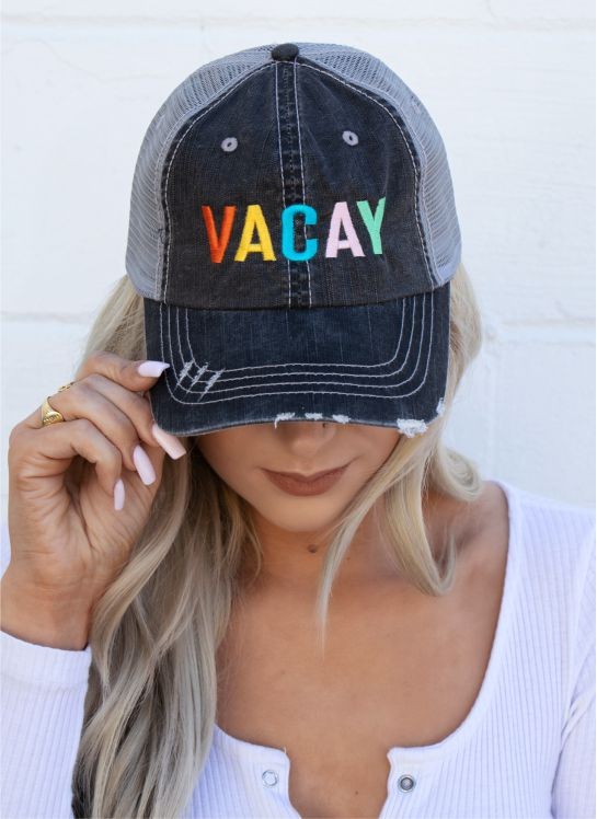 VACAY Embroidered Trucker Hat-Baseball Cap Embroidered-Reef Love