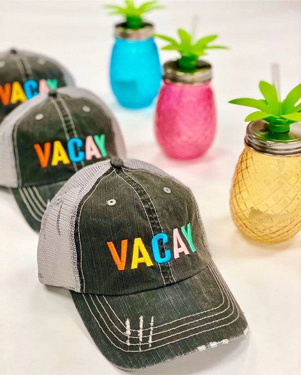 VACAY Embroidered Trucker Hat-Baseball Cap Embroidered-Reef Love