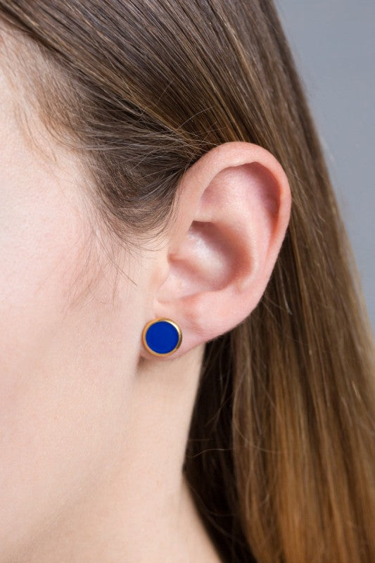 10mm Palette Earrings | Royal Blue (14K)-Lovoda-Reef Love