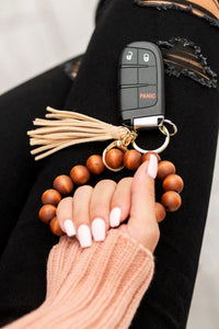 Wooden Key Ring Bracelet-Aili's Corner-Reef Love