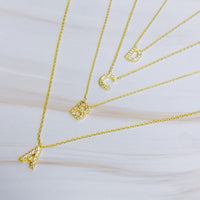 Understated Beauty Initial Necklace-Jewelry & Accessories - Necklaces & Pendants - Pendant Necklaces-Reef Love