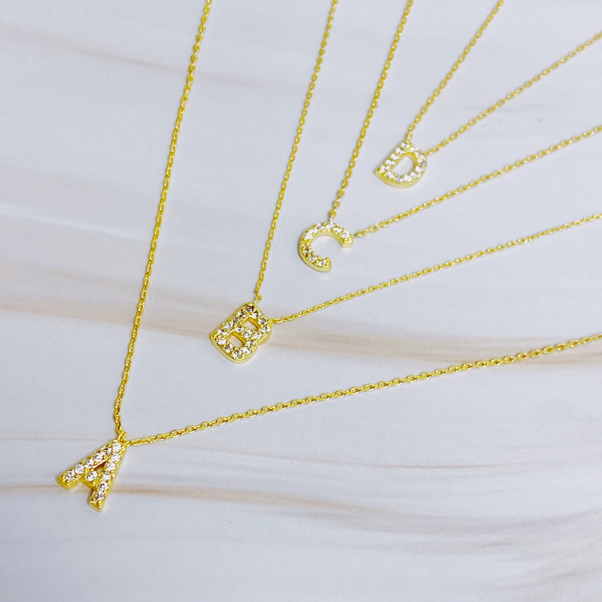 Understated Beauty Initial Necklace-Jewelry & Accessories - Necklaces & Pendants - Pendant Necklaces-Reef Love