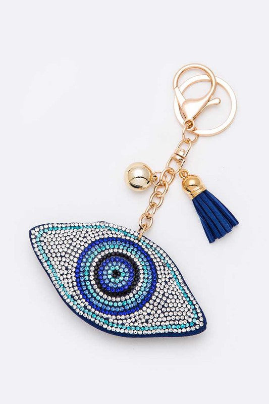 Crystal Evil Eye Tassel Key Chain
