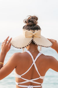 Leopard Trim Foldable Bow Visor-Aili's Corner-Reef Love