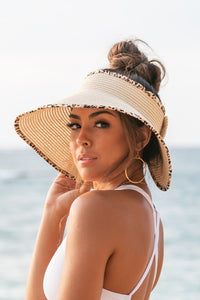 Leopard Trim Foldable Bow Visor-Aili's Corner-Reef Love