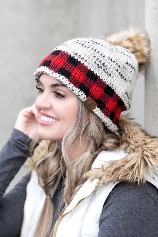 CC Buffalo Pom Beanie-Aili's Corner-Reef Love