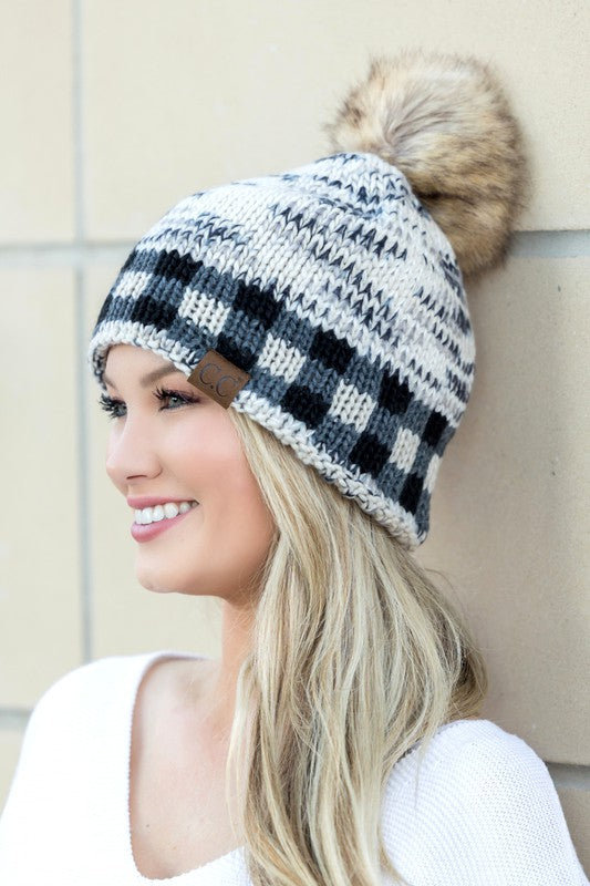 CC Buffalo Pom Beanie-Aili's Corner-Reef Love