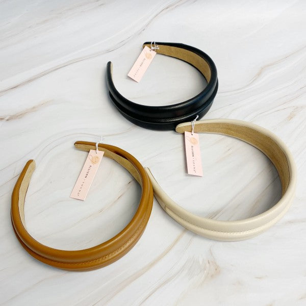 Classy Vegan Leather Headband-Reef Love