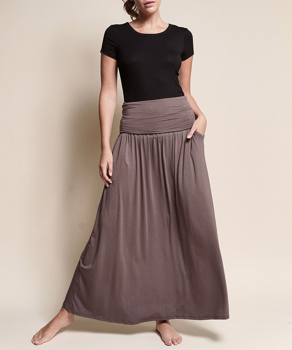 Bamboo Yoga Maxi Skirt-Bamboo Yoga Maxi Skirt, Eco-Friendly Comfort with Effortless Flow. A sustainable staple designed for movement, comfort, versatility. Ultra-soft organic bamboo.-Reef Love Boutique