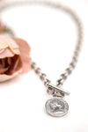 Coin Pendant Chain Necklace, Tarnish-Resistant