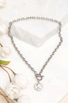 Coin Pendant Chain Necklace, Tarnish-Resistant