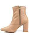 Pointed Toe Booties with Block Heel