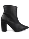 Pointed Toe Booties with Block Heel