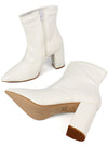 Pointed Toe Booties with Block Heel