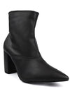 Pointed Toe Booties with Block Heel
