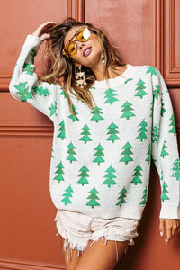 Christmas Tree with Pearl Bead Sweater-Reef Love