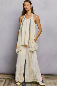 POL Lace Ruffle Halter Neck Cami-Cami Tank Top-Reef Love