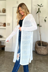 Lightweight Open Front Longline Cardigan-Double Take-Reef Love