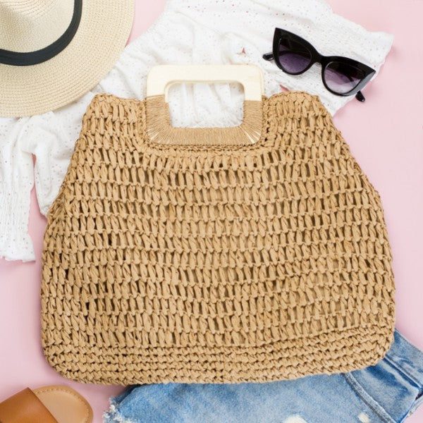 Oversized Straw Tote Bag