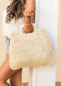 Oversized Straw Tote Bag