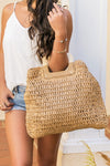 Oversized Straw Tote Bag