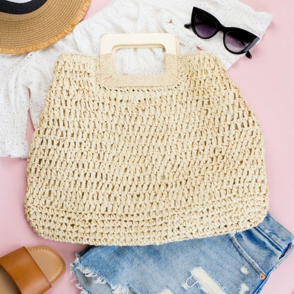 Oversized Straw Tote Bag