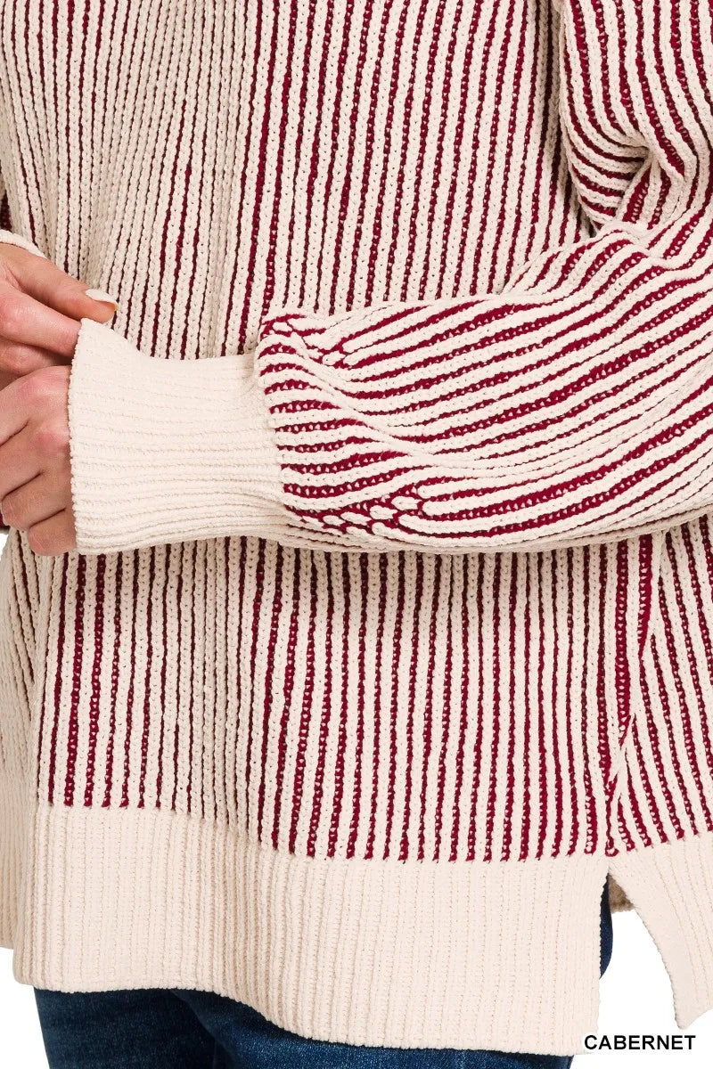 Two Tone Crewneck Sweater