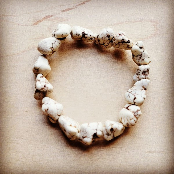 White Turquoise Nugget Bracelet-The Jewelry Junkie-Reef Love