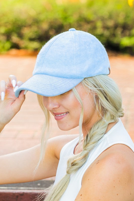 Light Blue CC Terry Cloth Baseball Hat-Reef Love