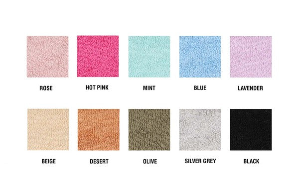color chart for CC Terry Cloth Baseball Hat by Reef Love