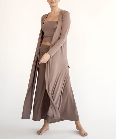 Bamboo Duster Cardigan-The Bamboo Maxi Duster Cardigan is a super soft, breathable layer made from organic bamboo. Full-length and flattering. Effortless day-to-night style.-Reef Love Boutique