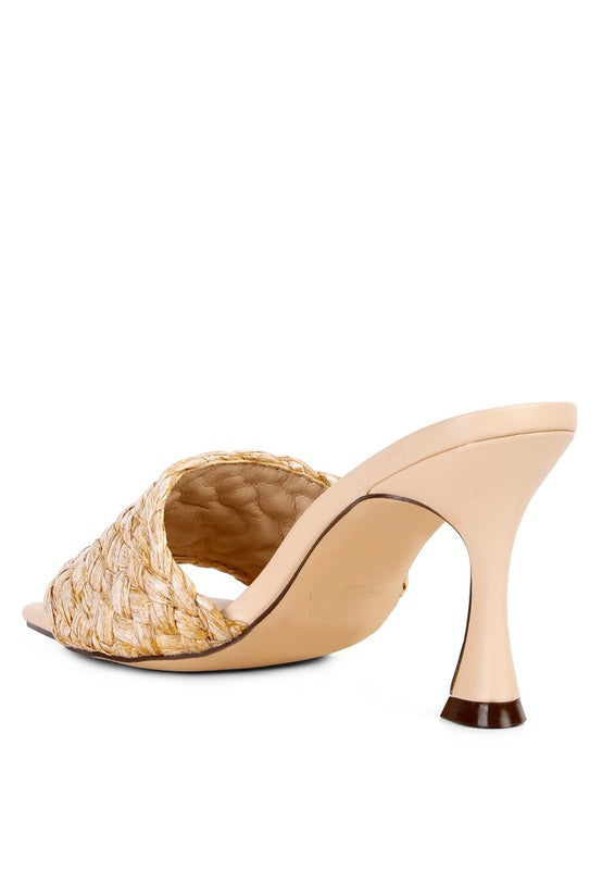 NY Tour Braided Strap Heeled Sandals