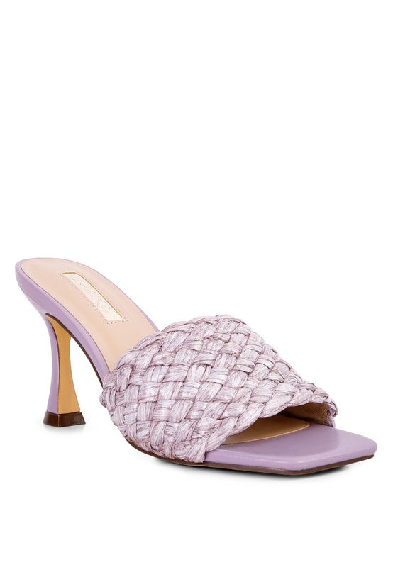 NY Tour Braided Strap Heeled Sandals