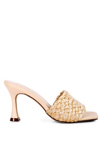 NY Tour Braided Strap Heeled Sandals