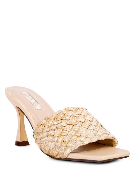 NY Tour Braided Strap Heeled Sandals