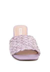 NY Tour Braided Strap Heeled Sandals