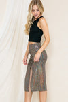 High Waist Sequin Midi Skirt