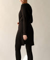 Bamboo Slim Hoodie Cardigan-Slim bamboo yoga cardigan with hoodie. Lightweight, eco-friendly bamboo spandex with tie-front styling. Made in the USA. Drapes beautifully for yoga or casual wear.-Reef Love Boutique