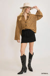 Oversized Crochet Knit Cardigan