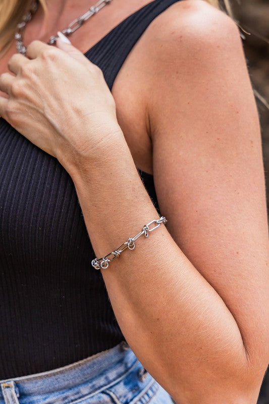 18K Stainless Barbed Wire Chain Bracelet