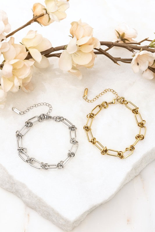 18K Stainless Barbed Wire Chain Bracelet