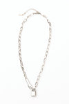 18K Stainless Lock & Clip Chain Necklace, Tarnish Resistant