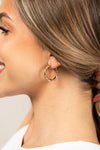 18K Stainless Twisted Hoop Earrings, Tarnish Resistant-Jewelry & Accessories - Earrings - Hoop Earrings-Reef Love
